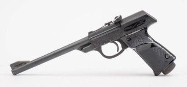 A Walther LP Mod 53 .177 calibre air pistol serial number '110058':, two piece black plastic grips.