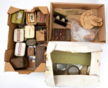 Horological and clock restoration materials: including polishing brushes and others.