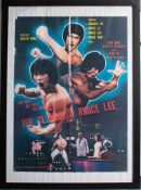 'The Clones of Bruce Lee' (1980) single sheet film poster, framed and glazed, 73 x 52cm.