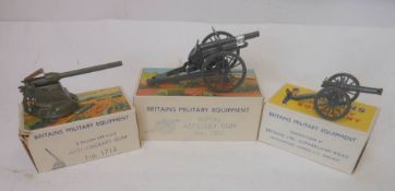 Britains, Set No 1715 2-Pounder (40mm) Anti-Aircraft Gun: Set No 1201 Royal Artillery Gun,
