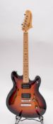 A Square Starcaster hollow body electric guitar serial number ISS2008891, plated machine heads,