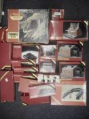 Hornby Railways, a collection of trackside accessories: includes signal cabin, Footbridge,