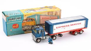 Corgi 1137 Ford Tilt Cab 'H ' series 'Express Service' truck and trailer, blue,
