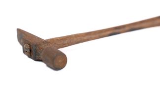 A miniature hammer, together with miniature claw hammer head, 11cm long.