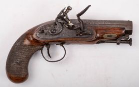An early 19th century flintlock travelling pistol by Woolfield.