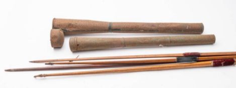 Four late 19th/early 20th century horn tipped bows: one stamped 'Feltham.