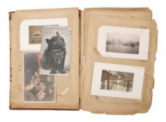 An early 20th century postcard album and contents: mainly actors and GB topographical.