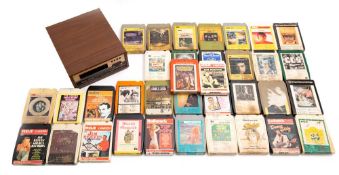 A Wien 8TD3 8 Track Stereo player, together with a collection of lose 8 track cassettes,