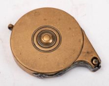 A 19th century brass spring loaded rotary capping tool: unsigned, 5.