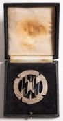 A German Waffen SS breast badge: stamped Richard Siepr & Sohne, Ludenscheid,
