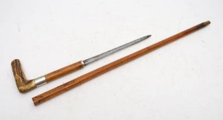 A late 19th century swordstick,