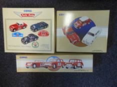 Corgi Classic Vehicles, Set No 97709 Alpine Rally Set (Austin Healey, Ford Cortina, Mini),