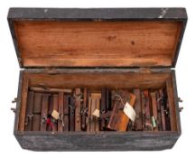 A collection of twenty three various moulding and scratch planes: including and adjustable plane by