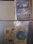 Two albums containing programmes for England v Scotland: dating from 1946 through to 1989,