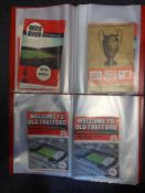 Two albums containing programmes for Manchester United,