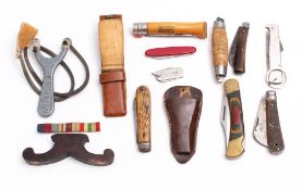 A group of various pen and pocket knives: including one by Joseph Rogers & Sons, Birmingham.