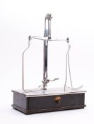 A set of nickel plated Chemist balance scales by W & T Avery Ltd, Birmingham,