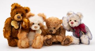 Four plush Charlie Bears after Isabelle Lee, ''Ellie', 'Laura',