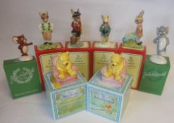 Royal Doulton, Winnie The Pooh Collection, Winnie-the-Pooh in armchair, x2, John Beswick,