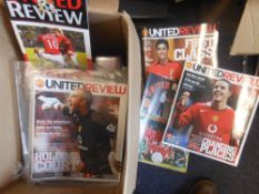 An extensive collection of United Review magazines together with assorted Manchester United tickets