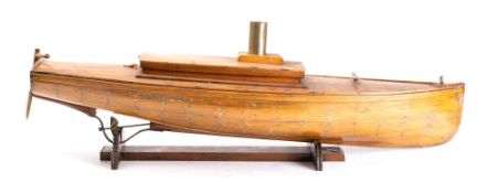 An early 20th century scale model of a steam launch,