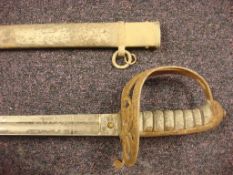 A Victorian Light Infantry Officer's dress sword: the acid etched blade inscribed 'Presented as a