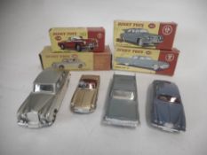 Dinky, No 142 Jaguar Mark X No 114 Triumph Spitfire, No 147 Cadillac 62,