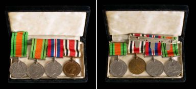 A WWII group of three 'Samuell R Honeywill': Defence Medal,