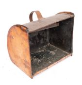 A rare copper Dutch baking oven: with handle and interior hanging bar, 31cm wide.