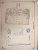 An old time collection of stamps and covers in two albums and loose: with Great Britain 1840 1d