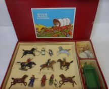 Britains Set No 2042 Covered Wagon With Escort and Attacking Indians: includes covered wagon,