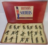 Britains, Set No 1614 British Infantry in Action with Gas Masks,