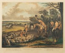 After Frances Calcraft Turner, Bachelor's Hall, plates 1 - 6 colour engravings,