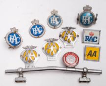 A group of five various RAC badges,