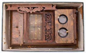 A late Victorian rosewood tabletop stereoscopic/magnifier: with inscribed presentation plaque to