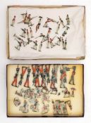 A collection of 19th century flatback diecast soldiers: mainly Napoleonic regiments