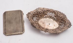 A Victorian silver bon bon dish, maker Deakin & Francis Ltd, Birmingham, 1900: with inscription,