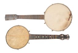 Two early 20th century ukulele banjos,