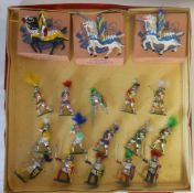 Sacul, Knights of The Round Table: three mounted knights with lances,