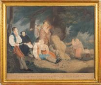 WESTALL, Richard : ( engraver ) A pair of hand coloured French mezzotints after Touvenin.