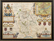 SPEED, John - Bedfordshire and the Situation of Bedford Described.: J. Humble. Hand coloured map.