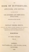 BROWN, Captain Thomas - The Book of Butterflies, Sphinges, and Moths : 3 vols, hand coloured plates,