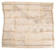 SURVEY OF INDIA - A Military Traffic Map of India : large map on paper and folded with a few short