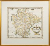 MORDEN, Robert - Devonshire : hand coloured map, 410 x 350 mm, F & G. 1722 [or earlier].