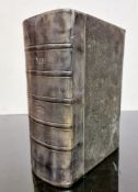 BIBLE : A mid 18th century Welsh bible, rebound in quarter calf. stout 4to. Caer-Grawny. 1746.