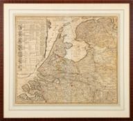 HOLLAND : Elwe, Ian Barend - Carte Generale des Provinces Unies des Pais Bale ... (etc).