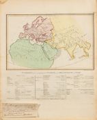EUROPE : Map with attractive original full wash hand colouring by S. J. Neele 365 x 360 mm.