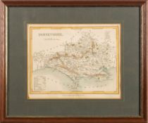 MOULE, Thomas - Devonshire : hand coloured map with vignette views, 250 x 180 mm.