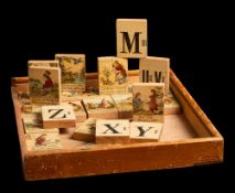 BLOCK PUZZLE : The Good Child's Favourite Nursery Rhymes. A B C on Blocks.