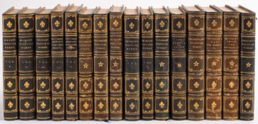 BINDINGS : The Poetical Works of John Milton, 3 vol, straight grained gilt morocco, 8vo, 1866.